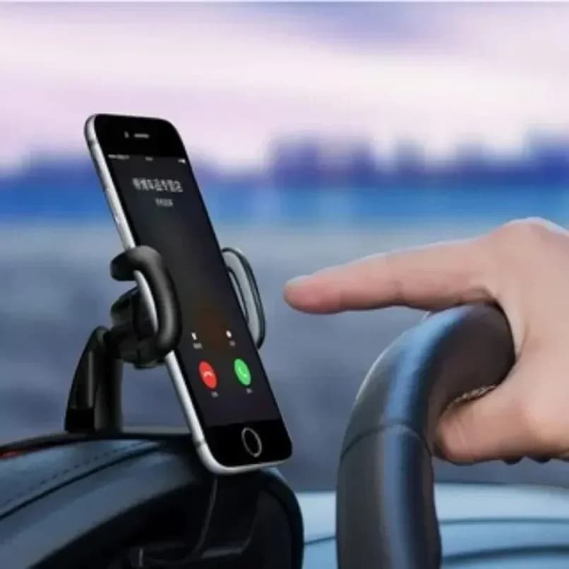 Car Phone Holder Mount Dashboard Clip Adjustable Anti Slip 360 Rotation Universal for iPhone Android Smartphone Safe Navigation