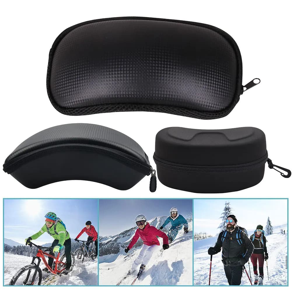 Custodia protettiva per occhiali da sci Custodia rigida impermeabile con tracolla Scatola per occhiali da snowboard per occhiali da ciclismo Parti sportive all'aperto