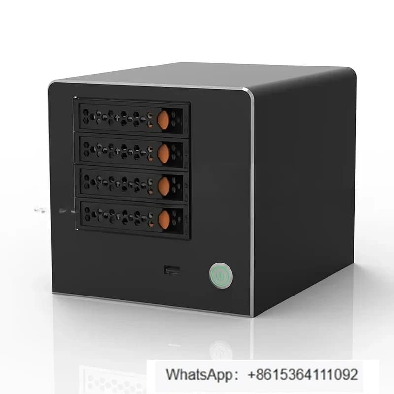 Custodia NAS per disco rigido ITX Custodia NAS Custodia per server di archiviazione di file per ufficio domestico 4 dischi