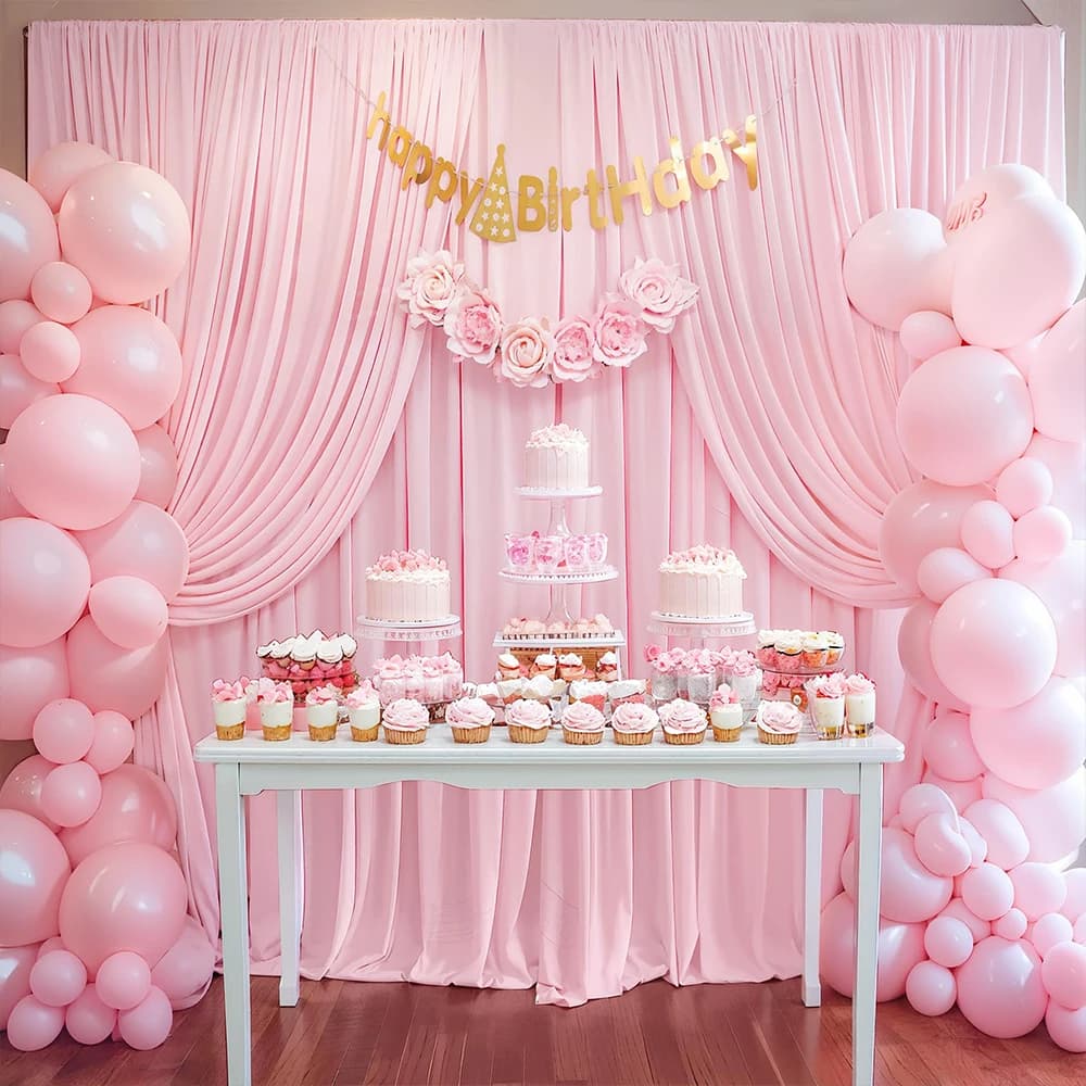 Feste per tende da sfondo in spandex, tende per foto nere senza pieghe, tende per sfondo, decorazioni in tessuto per matrimoni, feste di compleanno