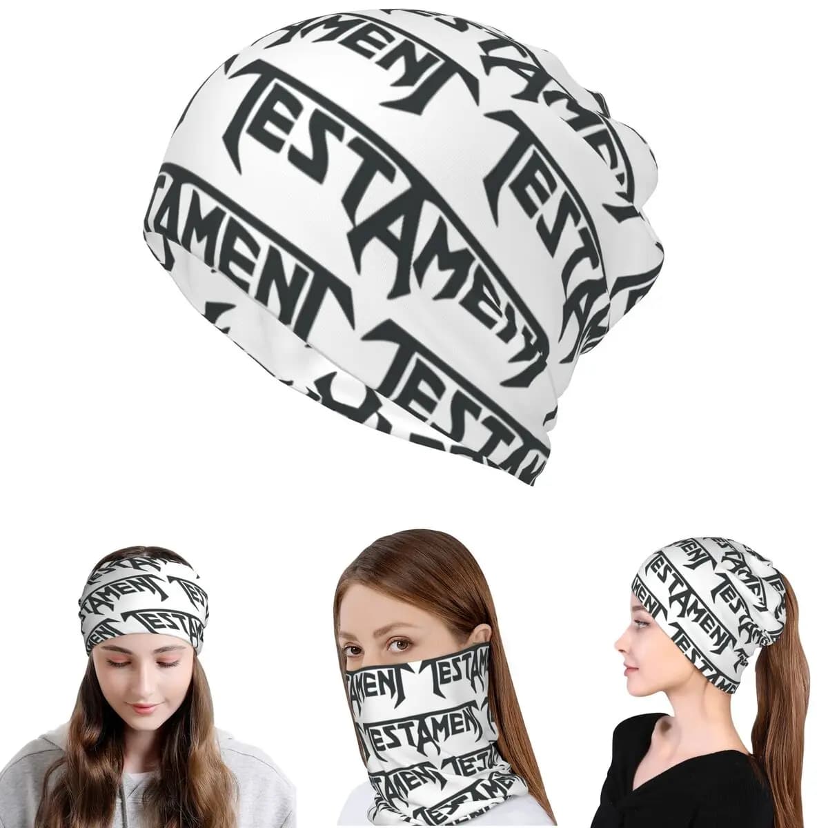 Testament Band Bandana Neck Gaiter Wrap Mask Scarf Warm Headwear Beanies Hat for Men Women Adult Breathable
