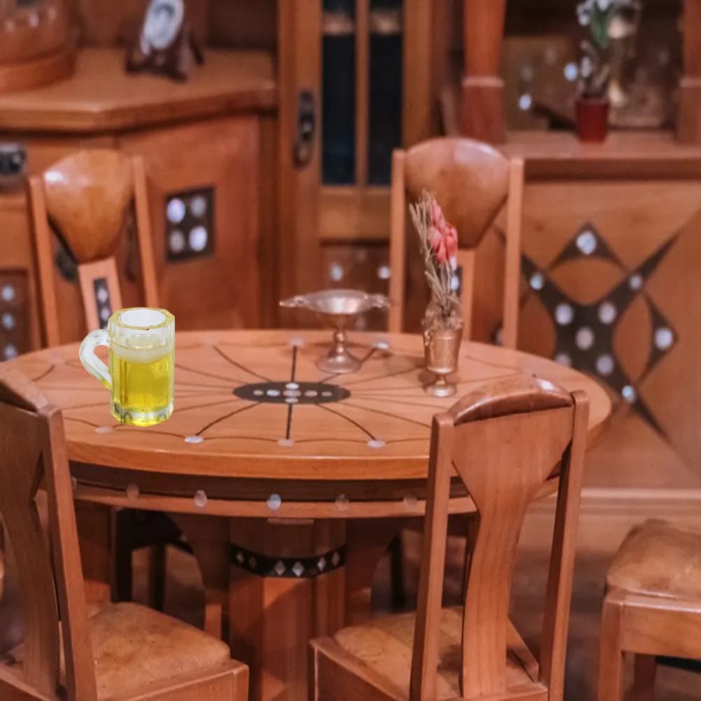 10 Pezzi Mini Boccali da Birra Simulati, Squisiti Ornamenti per Micro Paesaggi, Decorazioni da Scrivania, Oggetti di Scena Fotografici