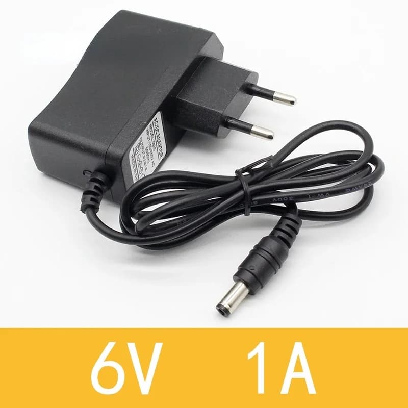 1PCS 6V1A Nuovo AC 100V-240V Convertitore Adattatore DC 6V 1A 1000mA Alimentazione Spina UE DC 5.5mm x 2.1mm