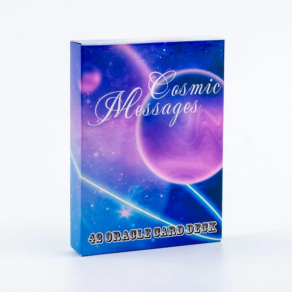 Messaggi cosmici divinazione 42 Oracle Card Deck versione inglese Inspirational Borad Playing Games 10.3*7.3cm