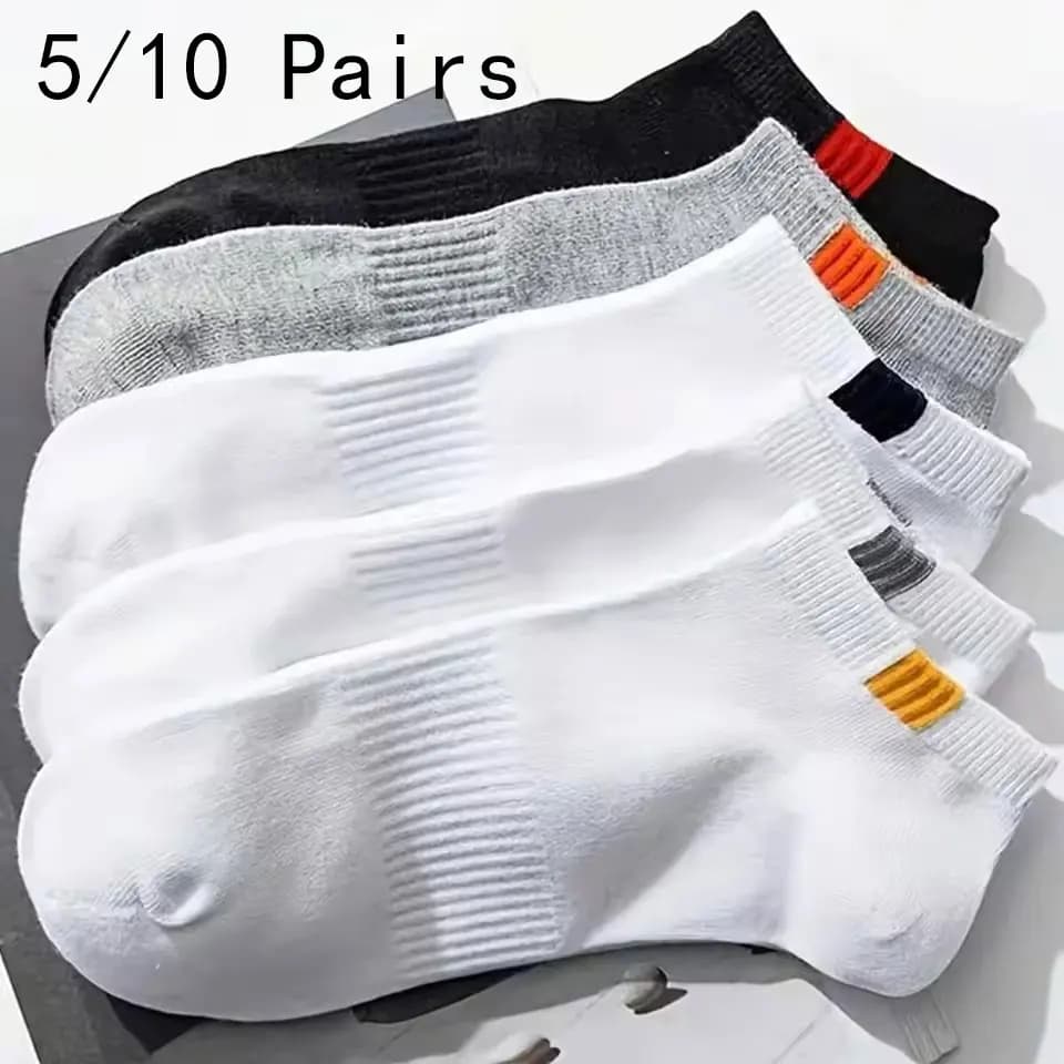 5/10 Pairs Low Tube Men Sport Socks Set Breathable Fashion And Well-matched Casual Socks For Men Spring And Summer Wear