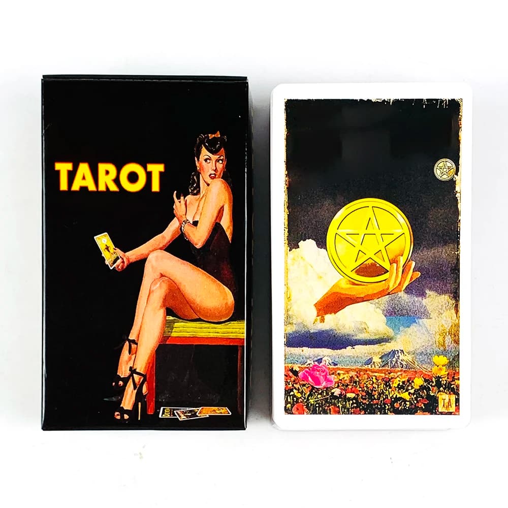Mazzo di tarocchi di grandi dimensioni 78 carte Riviste Mazzo di carte dei tarocchi a tema con guida, carte da gioco per feste di Halloween e Natale