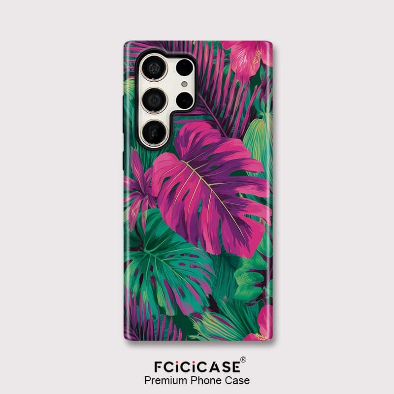 Fcicicase Foglie Cassa Del Telefono per Samsung Galaxy S24 S23 S20 FE Plus S25 Ultra A36 A56 A26 A16 5G Acrilico Antiurto Copertura Del PC