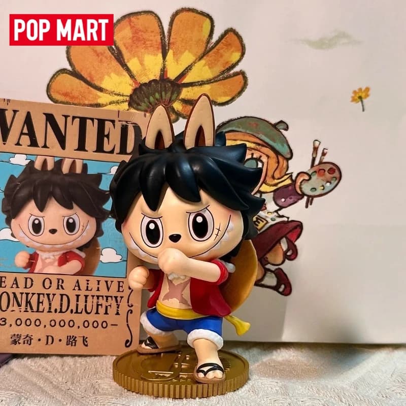 POP MART LABUBU THE MONSTERS × One Piece Series Figures Blind Box Toys Kawaii Anime Action Figure Toys