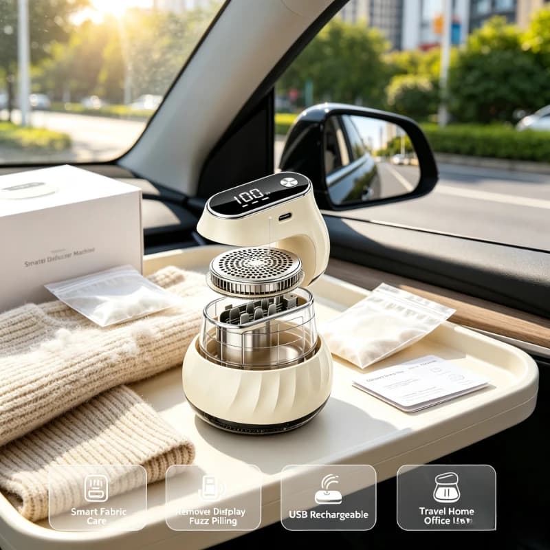 Digital Display Electric Fuzz Shaver Portable Rechargeable Clothes Lint Remover Fabric Defuzzer