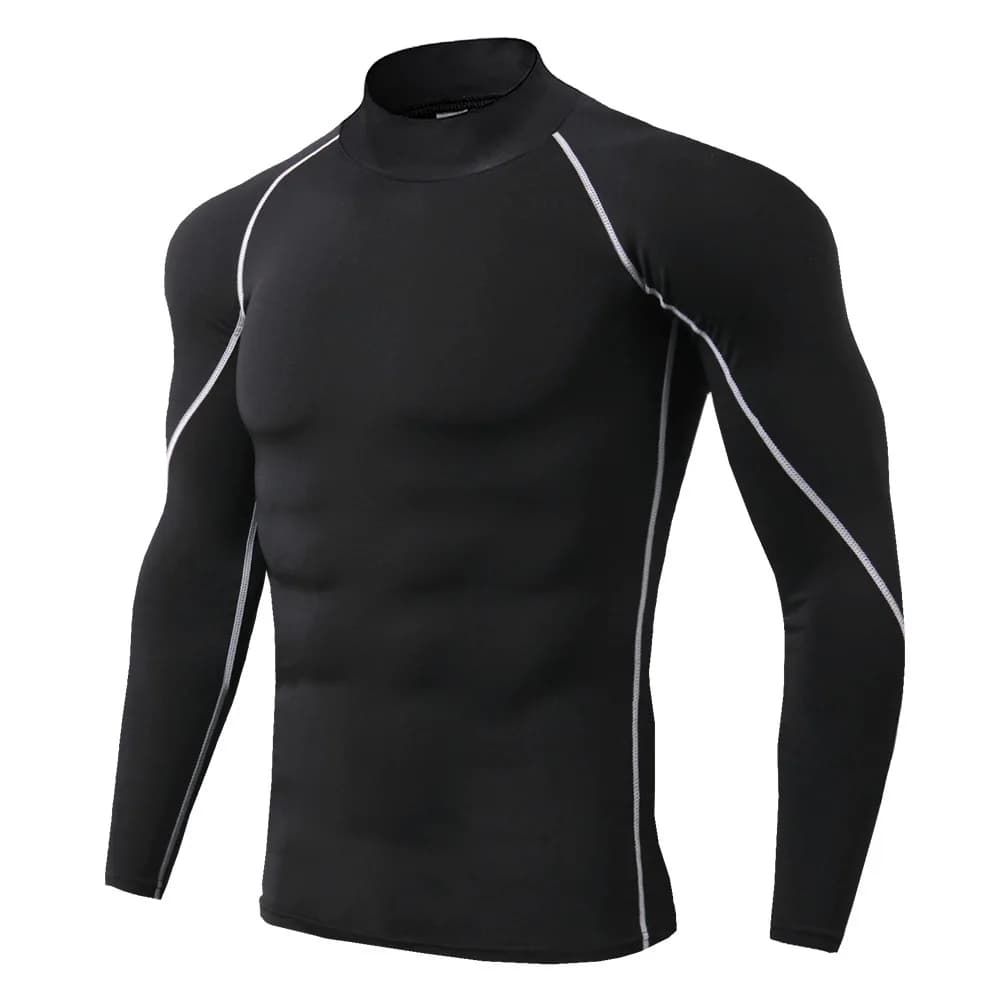 Men's Sports T-shirt in Long Sleeves, Fast drying, for Bodybuilding and Running, Top Compressive for Gym, T-Shirt Fitness fit