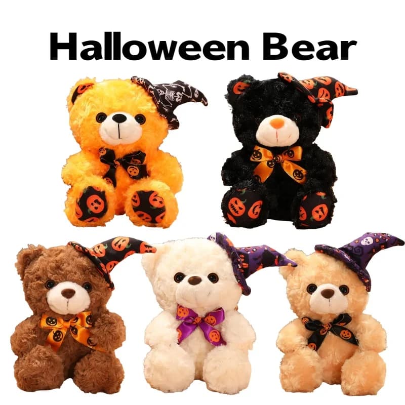 Orso di Halloween Peluche 23/28 cm Multi Stile Spogliatoio Orso Peluche Bambola Atmosfera di Festa Decorazione Regalo Regalo di Halloween Giocattolo per Bambini