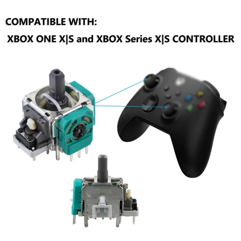 Replacement Joystick Thumbsticks for Xbox One & Series S/X – 3D Analog Repair Parts Kit with T6/T8 Screwdriver Accessory