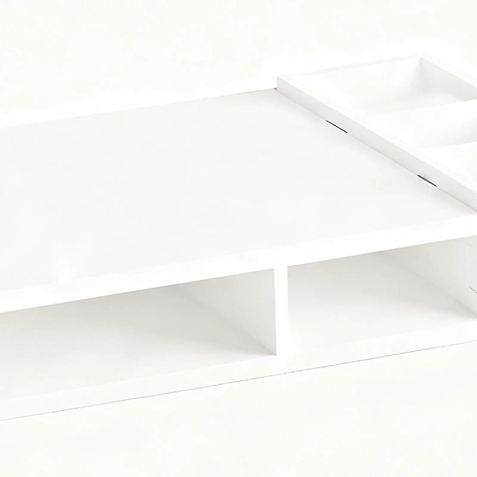 2-level Ergonomic Riser Monitor Holder 4.3 Inch Height Monitor Riser with Desktop Storage Organizer for Home Laptop TV
