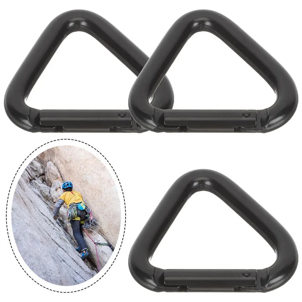 8Pcs Outdoor Aluminum Alloy Carabiner Heavy Duty Triangle Climbing Buckle Multi-Function Keychain Camping Gym Hiking