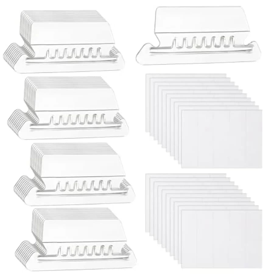 200 Pcs Hanging File Folder Tabs, File Tabs for Hanging Folders 3 Inch Clear Plastic Files Folder Tab and Inserts Insertable Pl