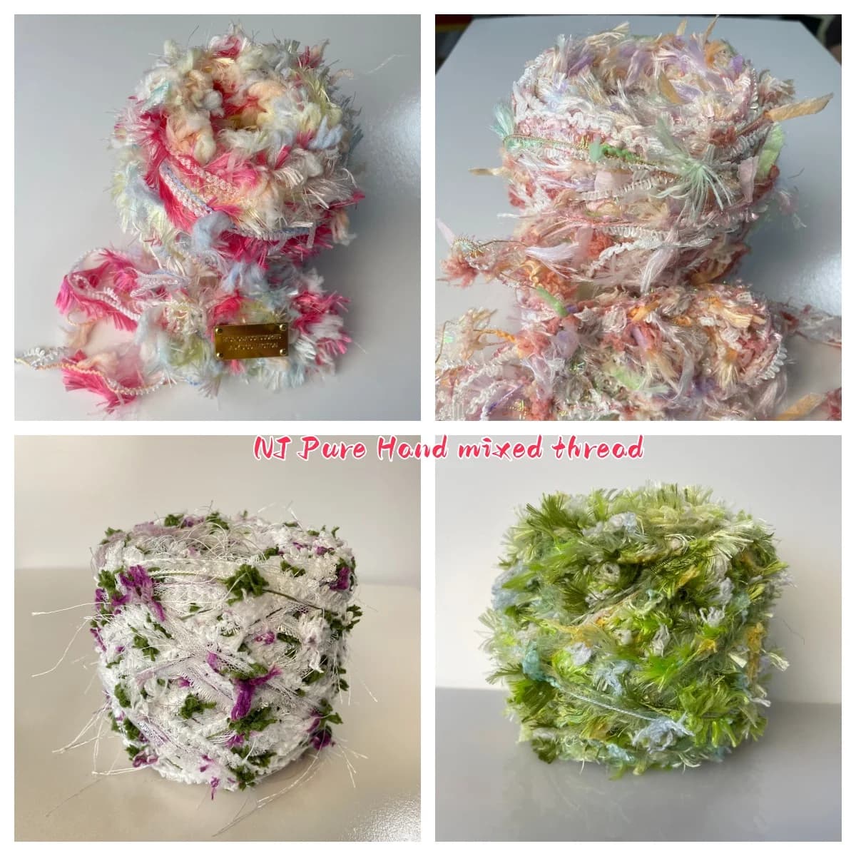 200g Featured Handmade Mixed Yarn Fancy Yarn Crochet Flower Thread DIY Hair Clip ,Bag, Handmade Artwork ,Holiday Gift