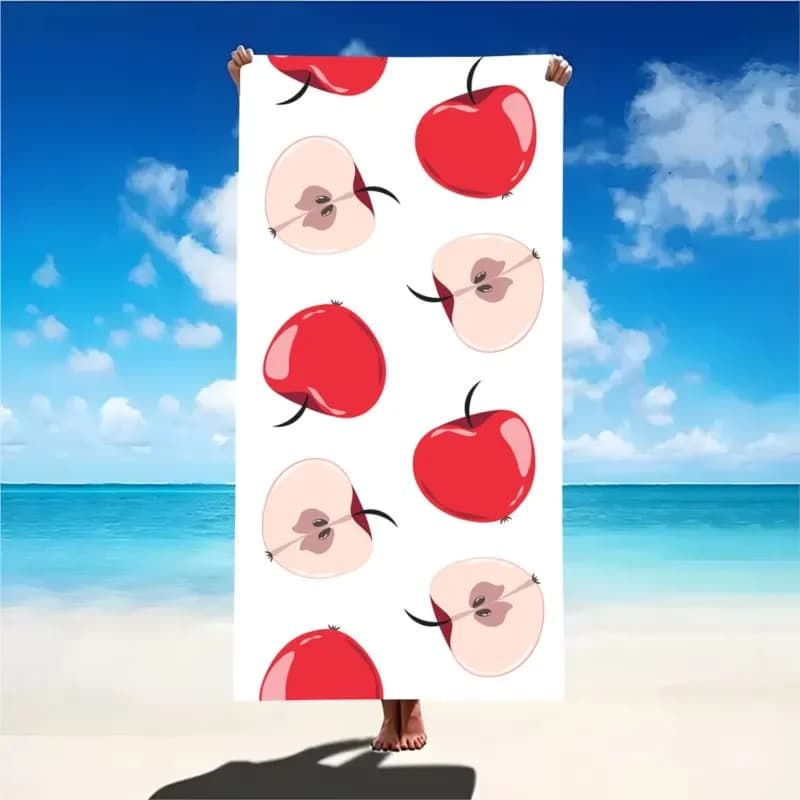 Asciugamano da spiaggia con stampa Asciugamano portatile ad asciugatura rapida con sabbia da viaggio all'aperto Coperta da nuoto con stampa floreale Asciugamano a strisce personalizzabili
