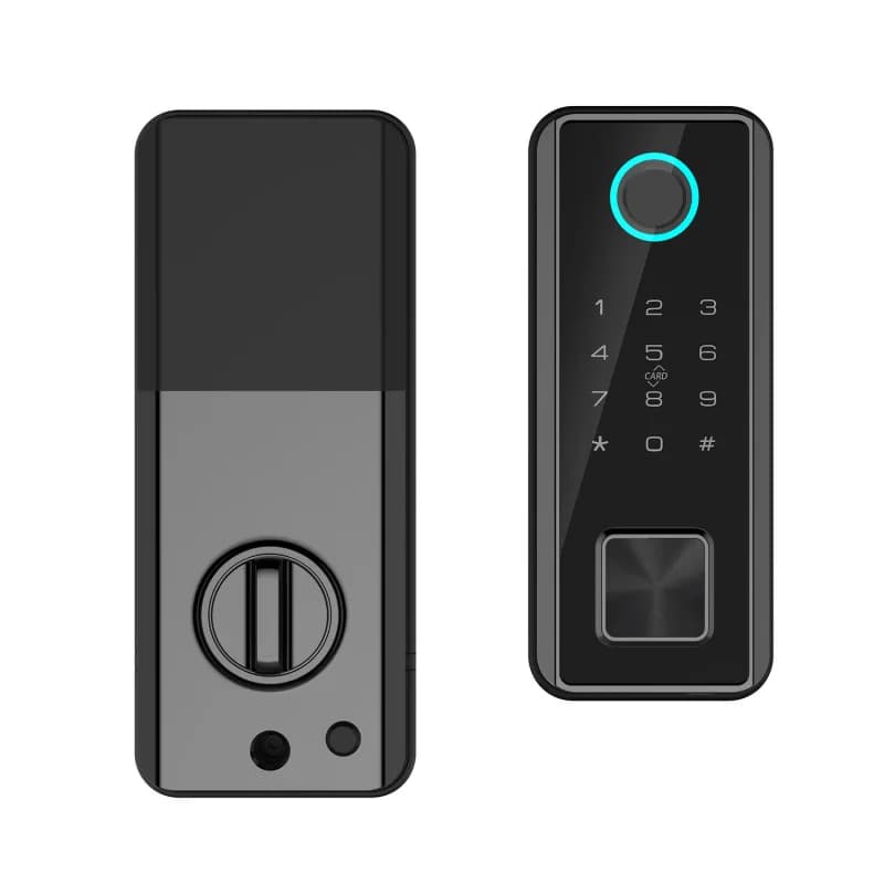 Serratura Intelligente Ttlock Tuya per Porta in Acciaio con Impronta Digitale, Password, App e Sblocco con Scheda di Memoria
