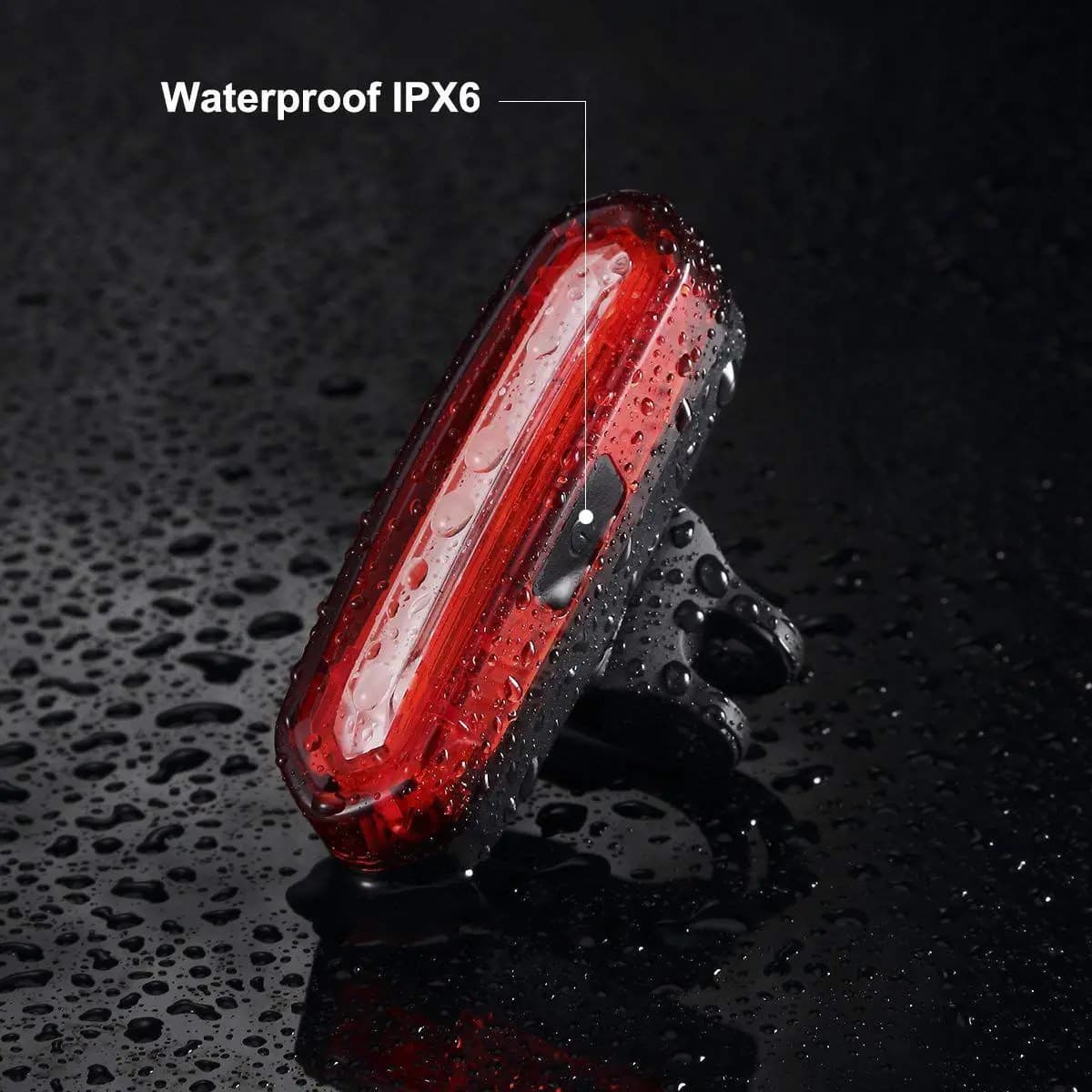 YHOLI-Luale posteriore per bici a LED ultra luminoso, luce posteriore per bicicletta ricaricabile tramite USB, luce per casco impermeabile IPX6 e facile da installare