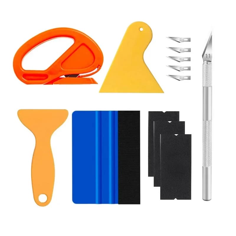 13 Pz/set Kit di Strumenti per Avvolgere la Pellicola per Auto Spatola per Vinile Raschietto per Vinile per Finestra del Veicolo Tinta Accessori per Auto Strumenti di Avvolgimento