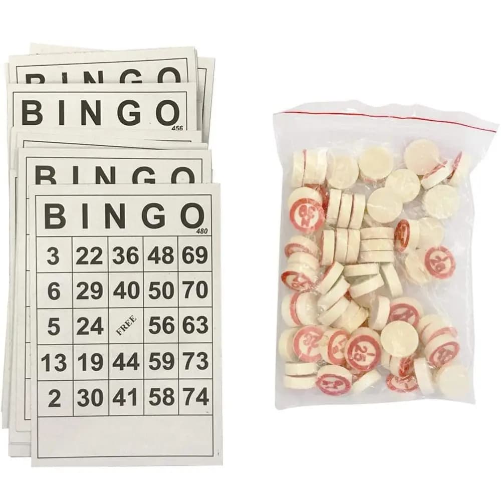 Set di Giochi da Tavolo Unici con Numeri, Carte da Bingo Riutilizzabili, Gioco di Scacchi Divertente e Interessante, Set di Giochi Bingo per Bambini