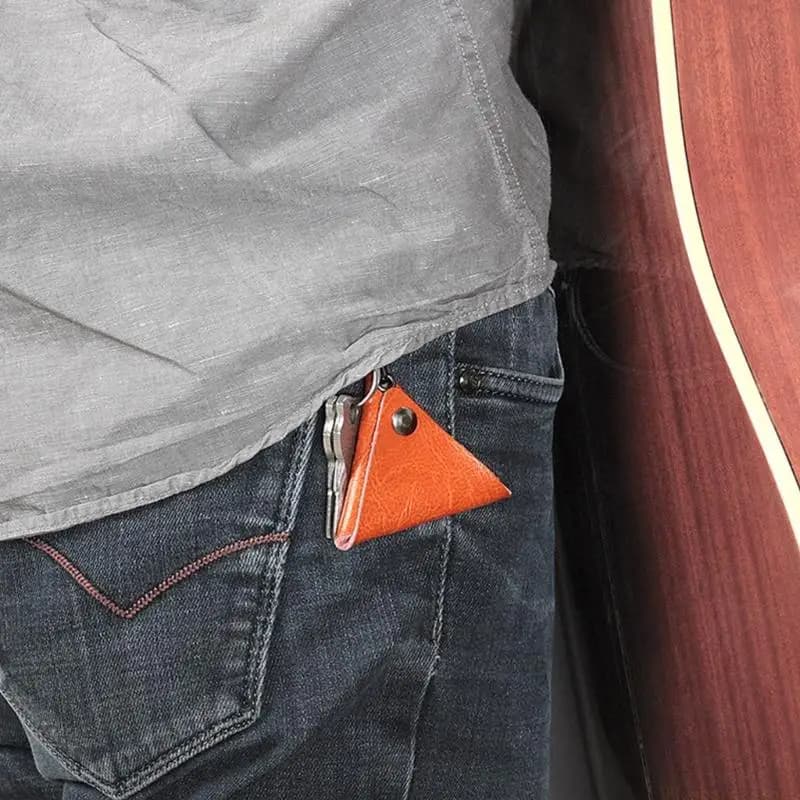 31BE Scatola porta plettri triangolare per chitarra Borsa impermeabile per plettro adatta per plettro