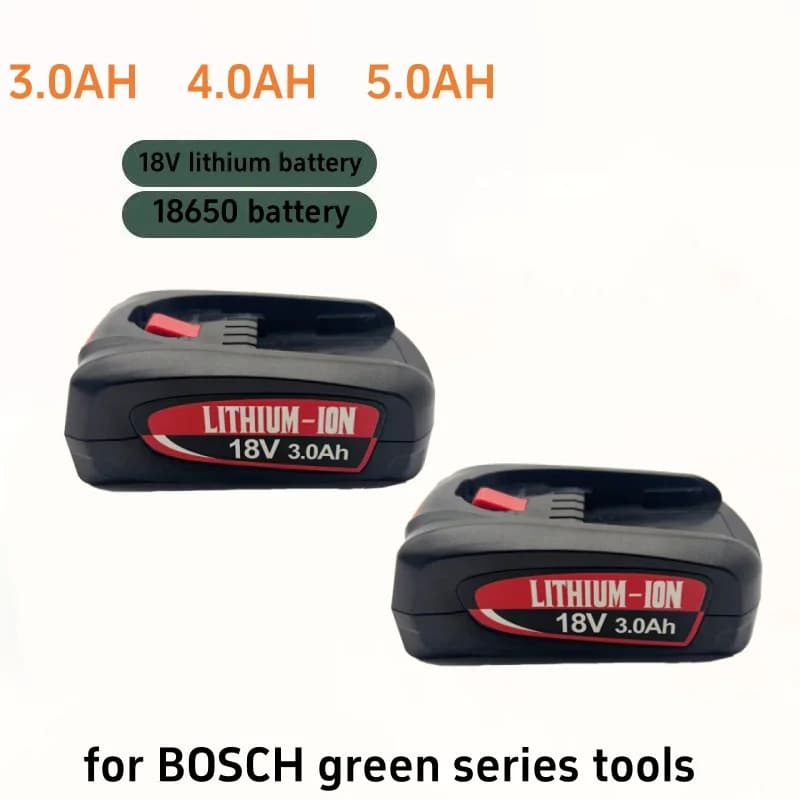 Lithium Battery Replacement for Bosch Green Power Tool, Vacuum Cleaner, PBA18V, 3000mAh, 18V, PBA, PSA, PSR
