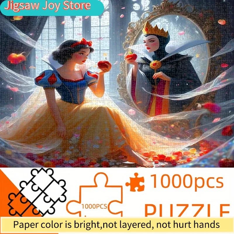 Puzzle di Carta Disney, Puzzle Fai-da-Te, Biancaneve e Regina Cattiva, Principessa, Fiaba, Puzzle per Adulti, Puzzle di Carta, Adatto per Ho