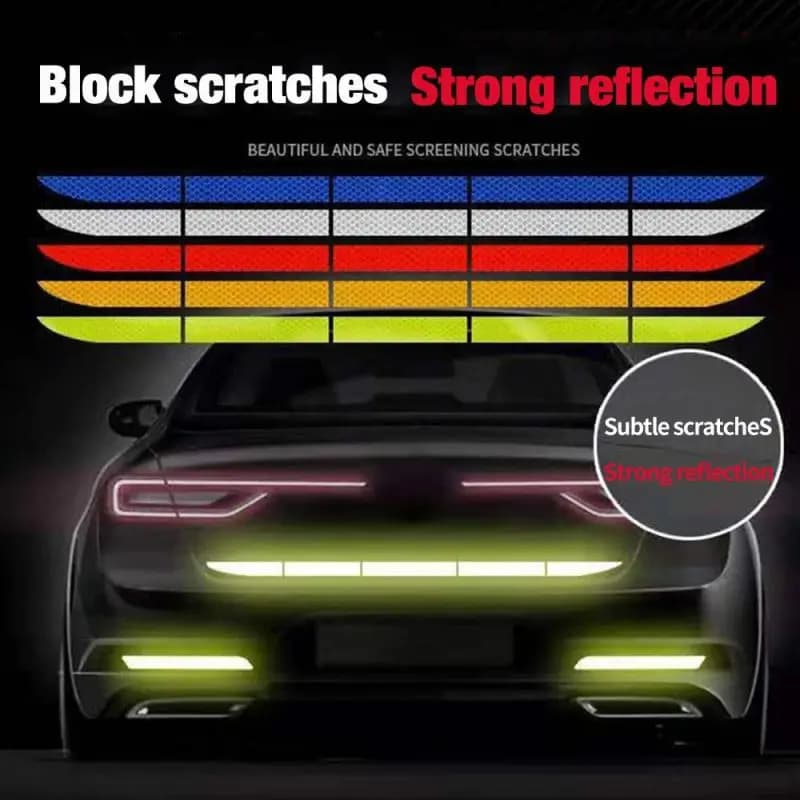 Car Wall decal Reflective Warning Safety Tape Anti-collision Warning Reflective Strips for Outdoor Car Accessories