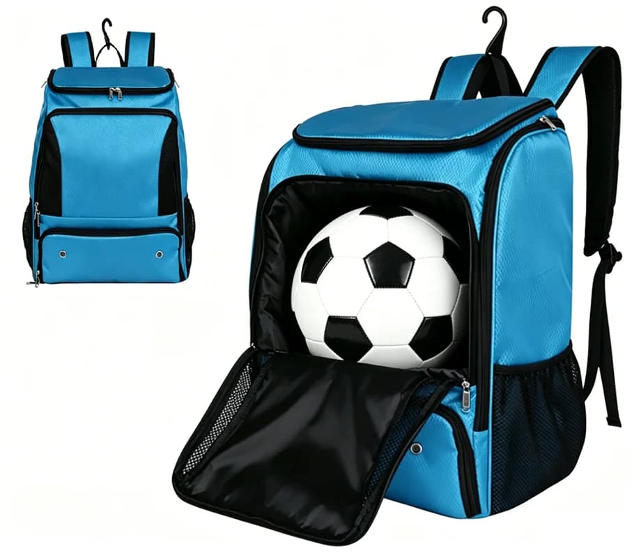 Zaino Sportivo per Calcio, Pallavolo e Basket con Scomparto Separato per Scarpe, Borsa per Attrezzatura Sportiva e Racchette