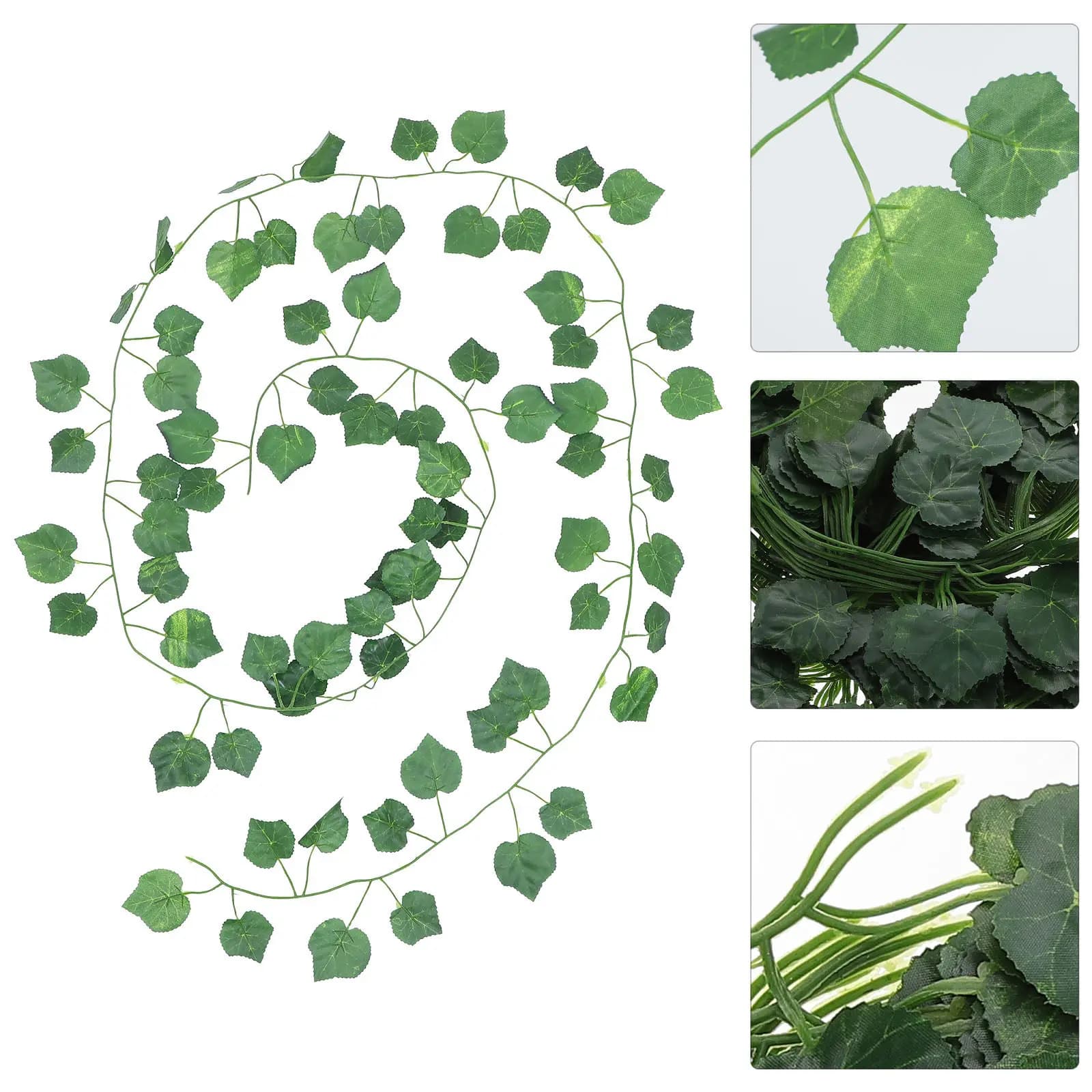12 pieces of light and smooth artificial plants, fake rattan plants, natural-looking green foliage for the decoration of banquets, patio and sheds