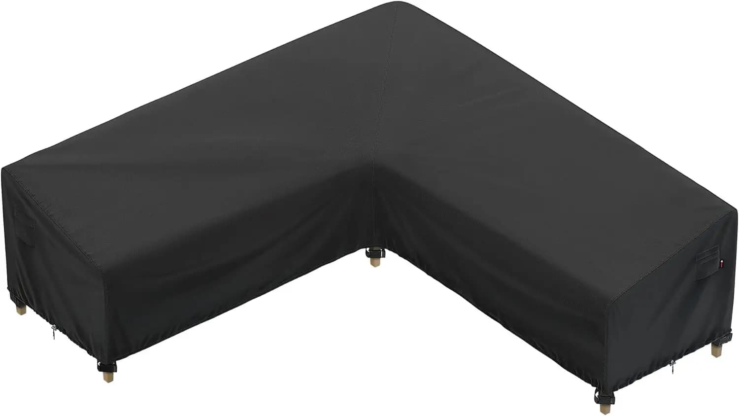 Copertura Impermeabile per Divano da Patio a L in 600D, 130"x130"x33.5"x32", Protezione Resistente per Mobili da Esterno