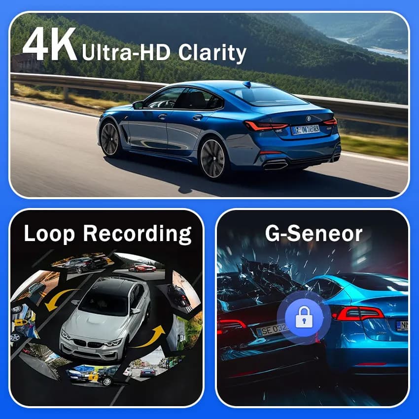 New 4K 2160P Car DVR Dash Cam Camera For Mercedes-Benz C Class W205 S205 C180 C200 C250d C220d C300 C350e 2014-2021