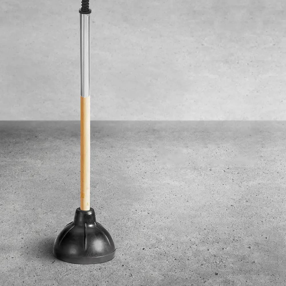 Heavy Duty Stainless Steel Toilet Brush Pole Replacement Stick for Universal Toilet Bowl Cleaning Brush Handle Threaded Rod
