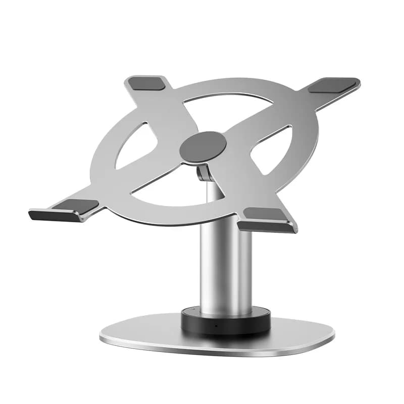 Supporto per laptop regolabile 360 ° Tavolo per notebook con rotazione Supporto in lega di alluminio Riser per laptop con controllo vocale intelligente