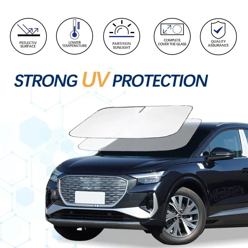 Windshield Sun Shade For Audi Q4 E Tron 2022-2024 Sunshade Sun Visor Protector Foldable Blocks UV Rays Keep Your Car Cooler