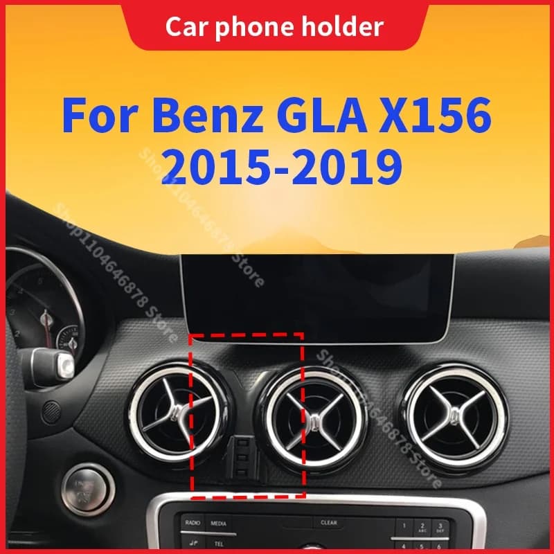 Supporto per telefono per auto per Mercedes Benz GLA X156 2015 2016 2017-2019 Base fissa speciale Supporto di ricarica wireless Supporto per telefono cellulare