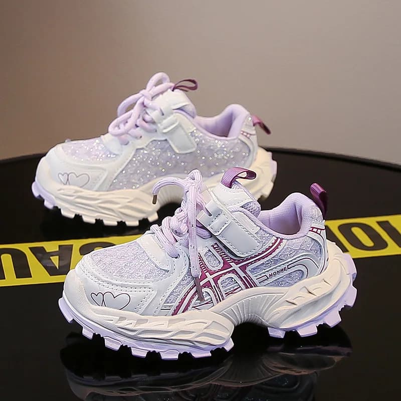 Breathable Mesh Versatile Dad Shoes Soft Sole Girls Daily Outdoor Running Sneakers