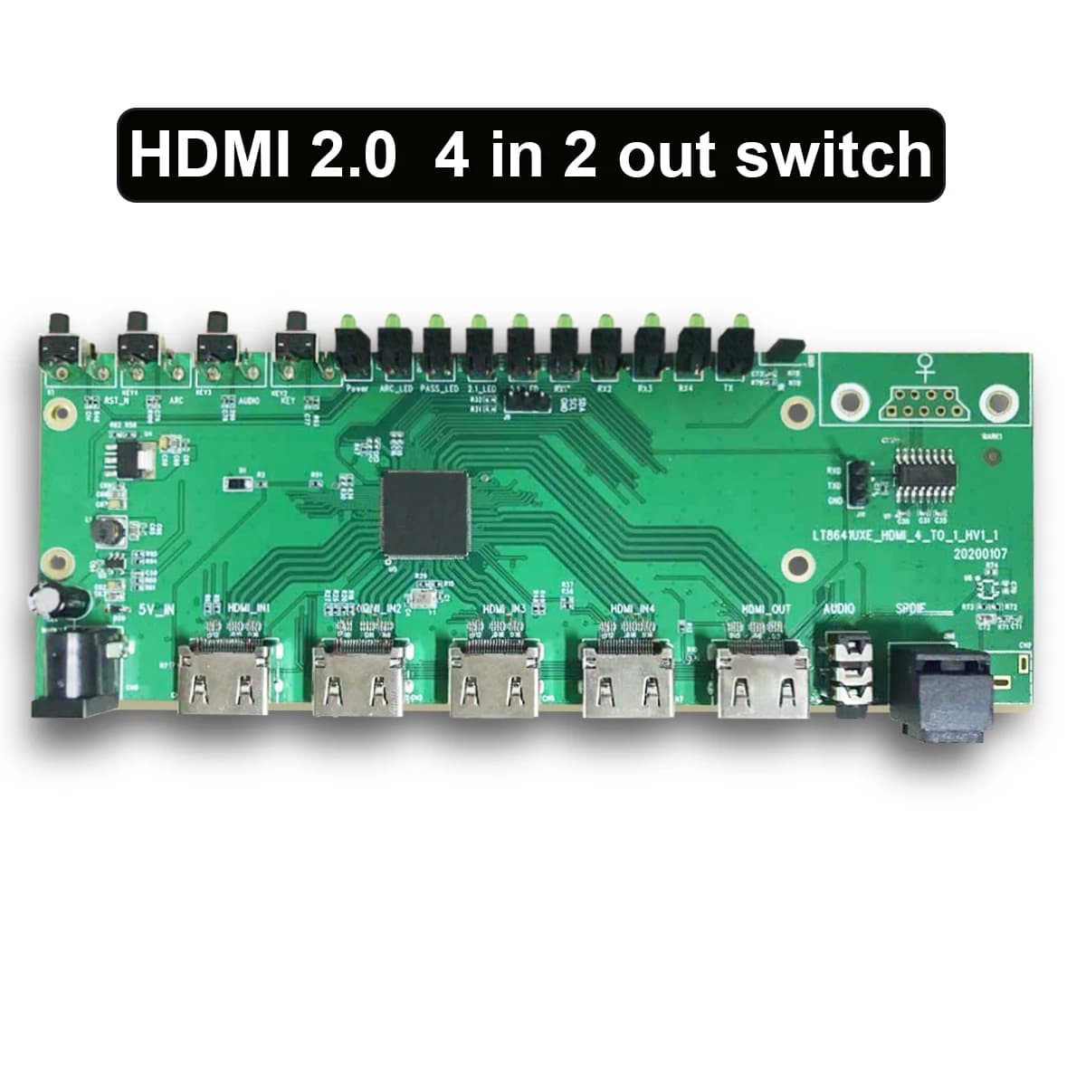 LT8642UXE: The world's first 60 Hz HDMI 2.0 4K switch with integrated eye diagram analysis, automatic adjustment for any cable length