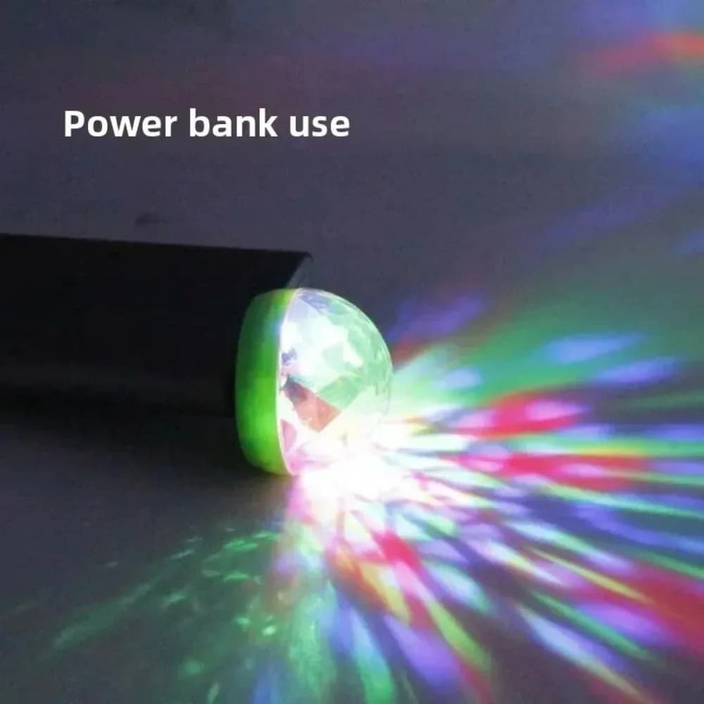 New for Karaoke Bar Portable Led Car Atmosphere Lights USB Mini Disco Ball Party Lights DJ Stage White Strobe Lights 1pcs