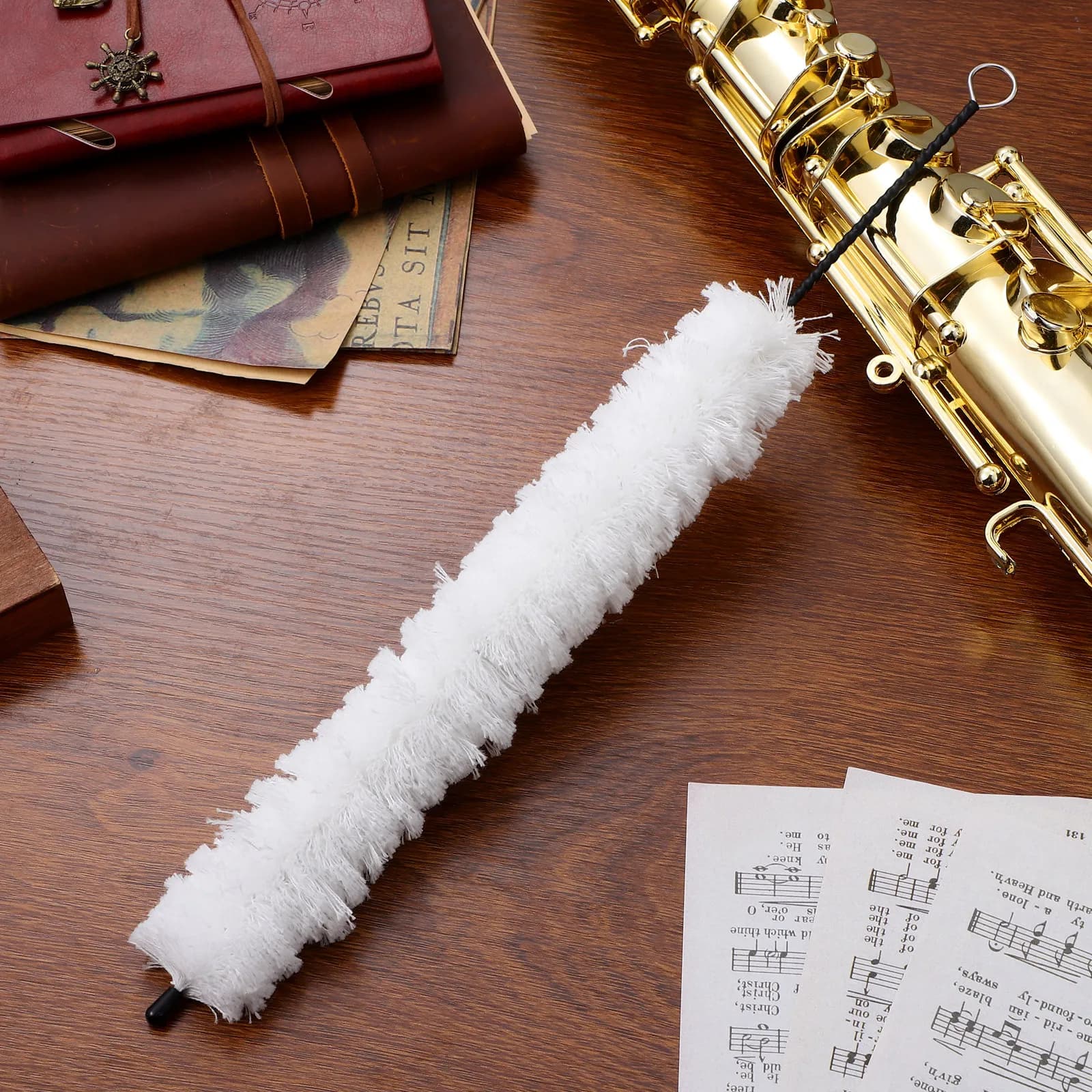Spazzola Professionale per la Pulizia del Flauto, Spazzola in Cotone con Filo Ritorto Durevole, Leggera e Facile da Usare, Accessori per Flauto, Strumento Musicale