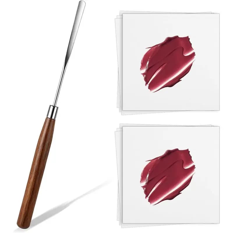 【ORNAMENT】Carta per palette artistica da 100 pezzi, portatile per disegnare unghie in gel con 1 asta per mescolare, comoda da usare