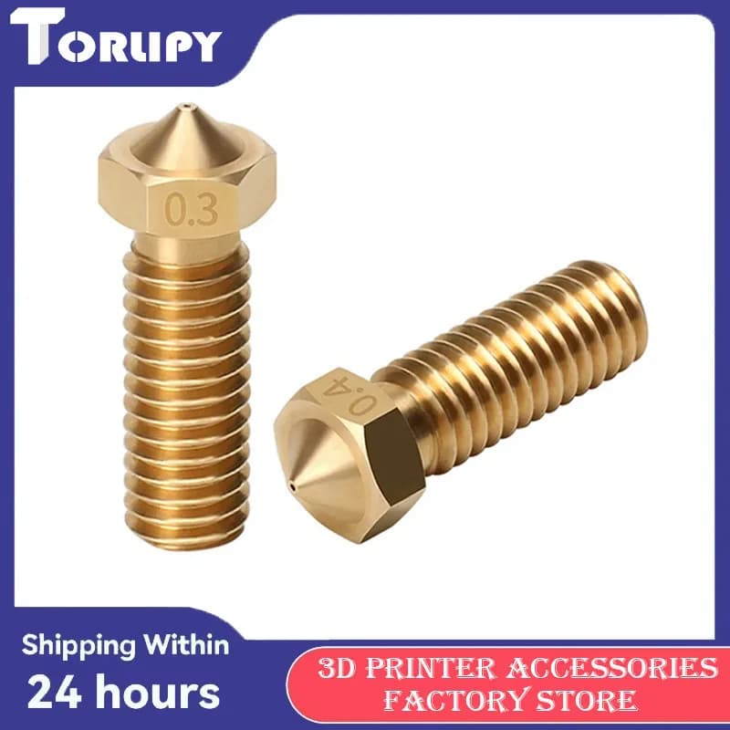 Multi-Misura Brass Flyer 0.2-1.2mm for Filament 1.75mm/3.0mm, Compatible with M6 Volcano Heater for PLA/ABS/TPU, for 3D Printer Parts