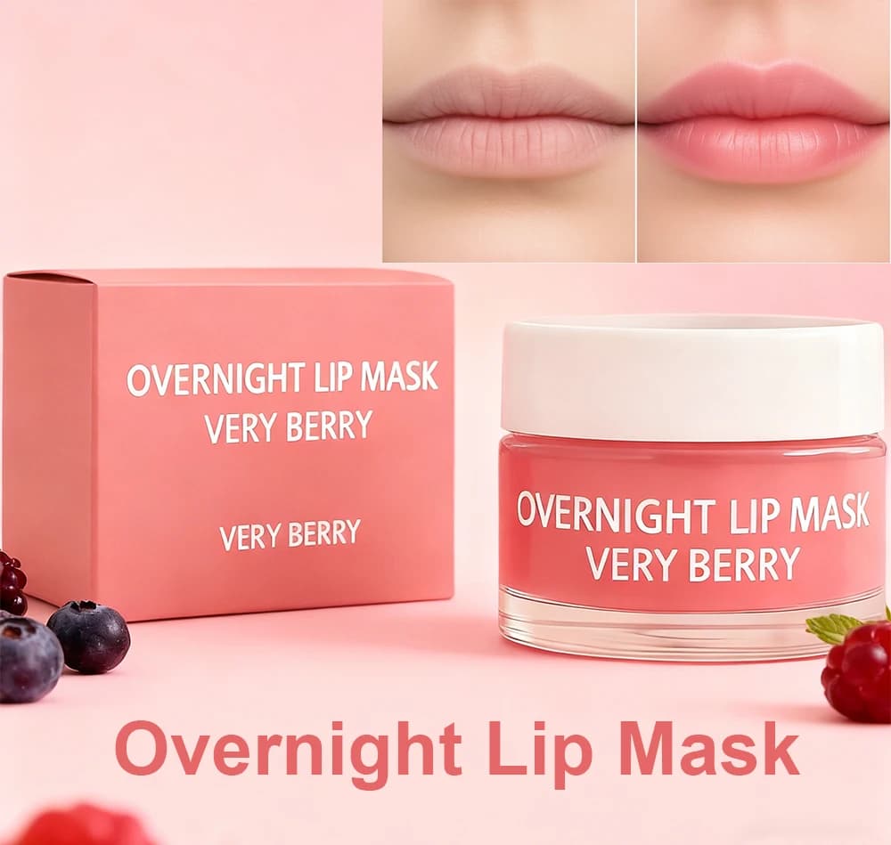 Moisturizing Overnight Lip Mask Night Lips Care Maintenance Fades Lip Lines Deeply Moisturizes, Suitable for Dry, Chapped Lips