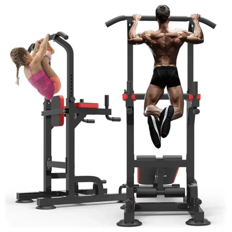 Fitness equipment with multifunctional horizontal bar Single parallel bar with back Adjustable steel traction bar