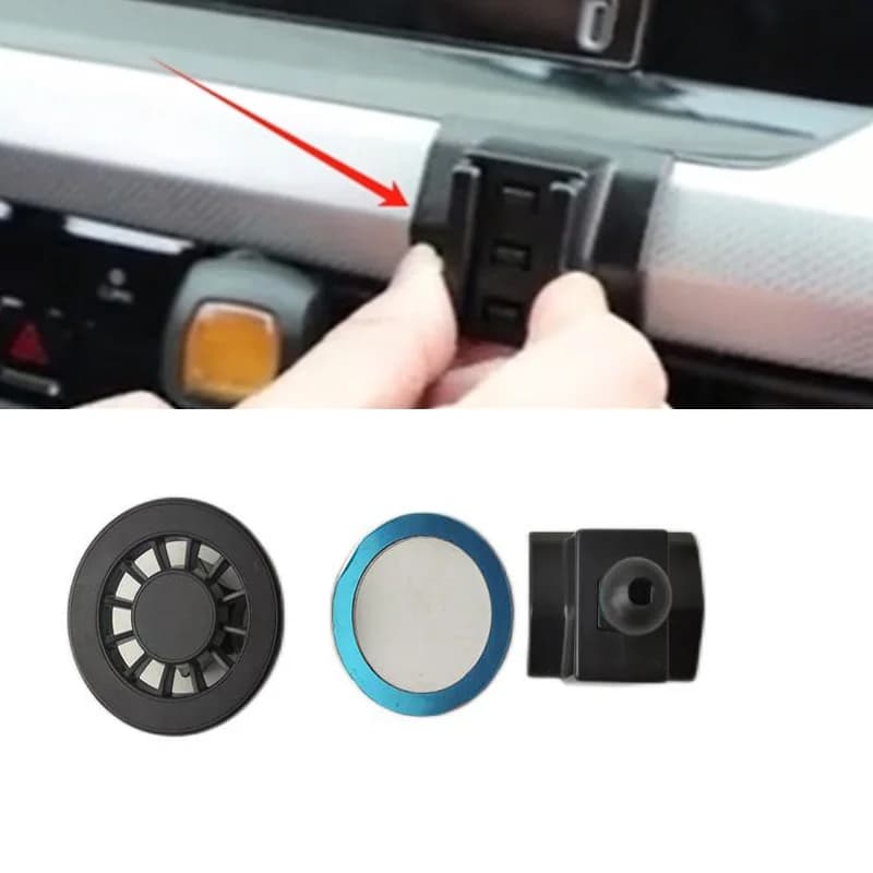 1Set Materiale ABS Per Il 2021-2023 Volkswagen Golf 8 MK8 Speciale Auto Supporto Del Telefono Magnetico Staffa Fissa Del Basamento Mobile