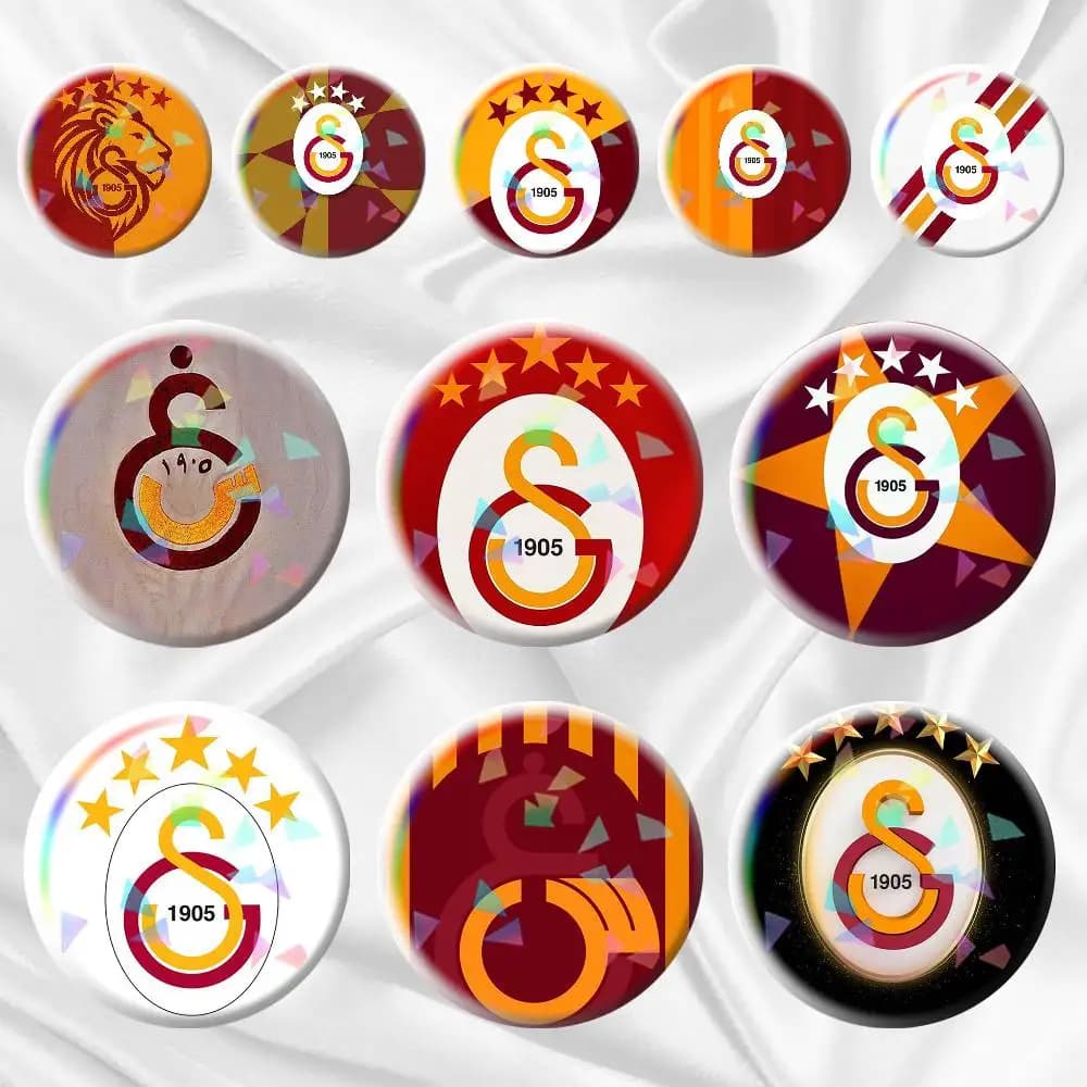 Distintivo Classico G-Galatasaray S-SK modello 1905 75mm 44mm 25mm Accessori Giocattoli Spilla per Zaino Cappello