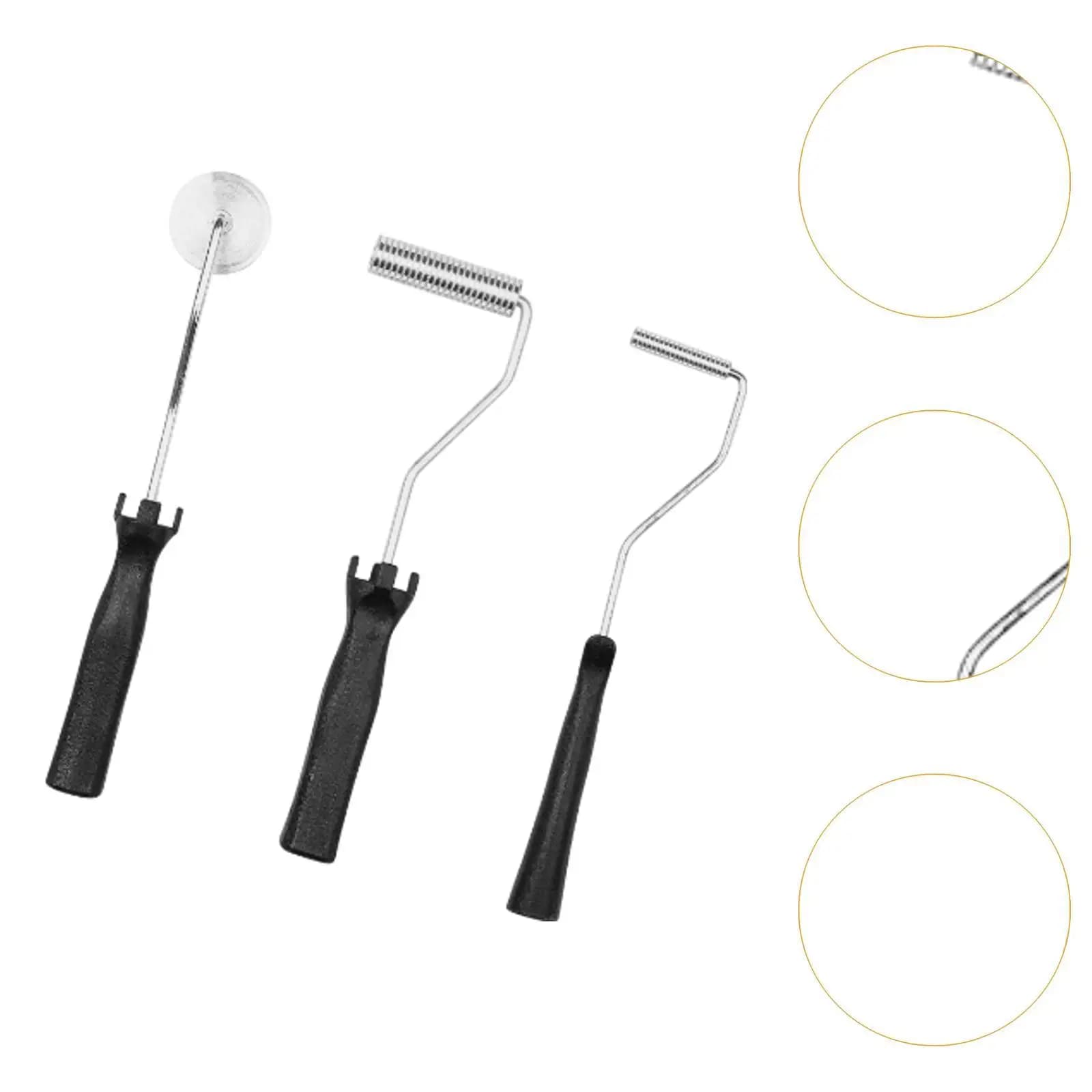 3x Rulli in Fibra di Vetro con Manico in ABS e Lega di Alluminio per Laminazione a Bolle, per Progetti Fai-da-Te in Resina e Riparazioni