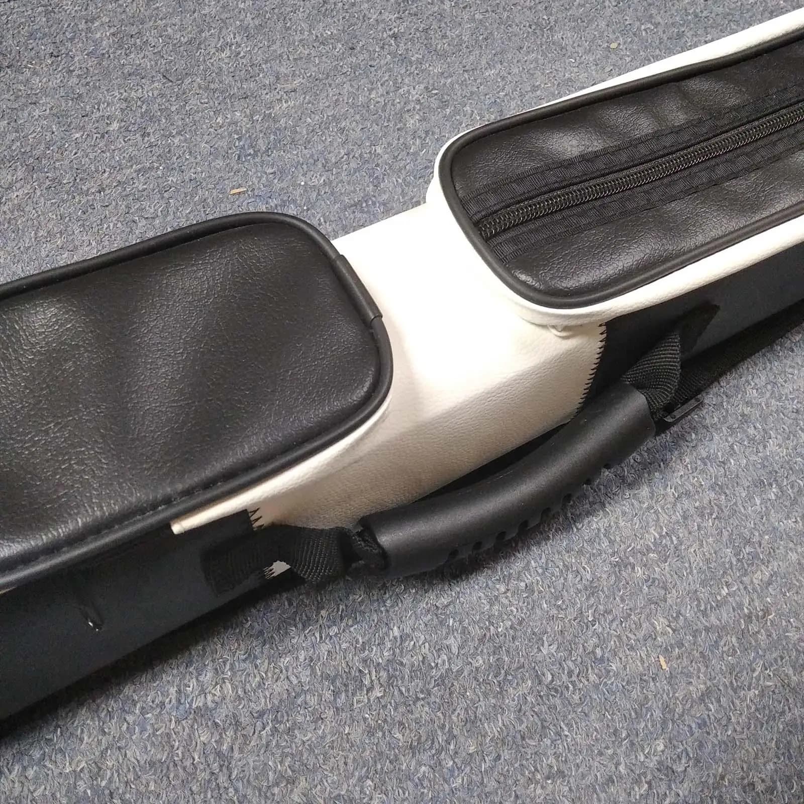 Borsa per Stecche da Biliardo a 4 Scomparti in Pelle PU con Divisorio Interno per Accessori Professionali da Club