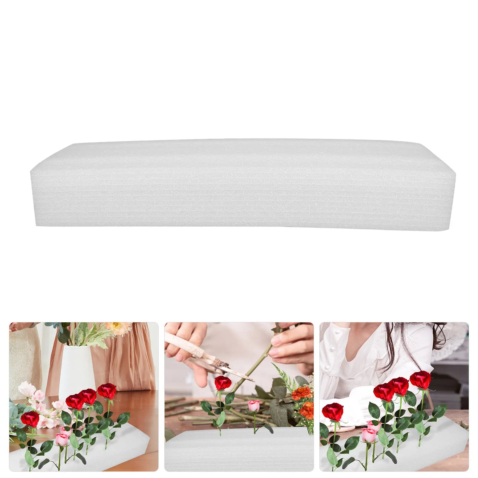 Foam Blocks for Crafts 50cm White Board Flower Arrangement Supplies Lightweight Practical DIY Foam Base Packaging Liner Floral